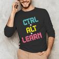 Computer Teacher Back To School Kids Ctrl Alt Learn Men's Long Sleeve T-Shirt, novelty gifts, funny gifts