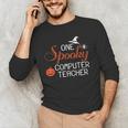 Computer Teacher Halloween Spooky Men Women Kids Men's Long Sleeve T-Shirt, novelty gifts, funny gifts