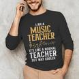 Cool Music Teacher Art For Men Women School Orchestra Coach Men's Long Sleeve T-Shirt, novelty gifts, funny gifts