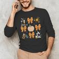 Coquette Bow Fall Science Teacher Stem Teacher Thanksgiving Men's Long Sleeve T-Shirt, novelty gifts, funny gifts