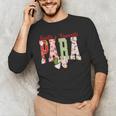 Cute Santas Favorite Para Christmas Paraprofessional Teacher Men's Long Sleeve T-Shirt, novelty gifts, funny gifts