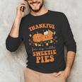 Cute Thanksgiving Teacher Thankful For My Sweetie Pies Mom Men's Long Sleeve T-Shirt, novelty gifts, funny gifts