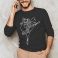 Dancing Turkey Happy Thanksgiving Day Ballet Dance Teacher Men's Long Sleeve T-Shirt, novelty gifts, funny gifts