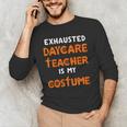 Daycare Teacher Halloween Costume Tired Day Care Shirt Men's Long Sleeve T-Shirt, novelty gifts, funny gifts Daycare Teacher Halloween Costume Tired Day Care Shirt Men's Long Sleeve T-Shirt, novelty gifts, funny gifts