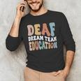 Deaf Dream Team Education Deaf Education Teacher Men's Long Sleeve T-Shirt, novelty gifts, funny gifts Deaf Dream Team Education Deaf Education Teacher Men's Long Sleeve T-Shirt, novelty gifts, funny gifts