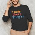 English Teacher Their There Theyre Grammar Men Women Men's Long Sleeve T-Shirt, novelty gifts, funny gifts