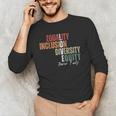 Equality Inclusion Diversity Equity Love Never Fails Teacher Men's Long Sleeve T-Shirt, novelty gifts, funny gifts Equality Inclusion Diversity Equity Love Never Fails Teacher Men's Long Sleeve T-Shirt, novelty gifts, funny gifts