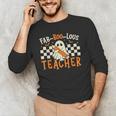 Fab Boo Lous Teacher Retro Ghost Spooky Halloween Costume Men's Long Sleeve T-Shirt, novelty gifts, funny gifts Fab Boo Lous Teacher Retro Ghost Spooky Halloween Costume Men's Long Sleeve T-Shirt, novelty gifts, funny gifts