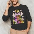 Faboolous COMPUTER TEACHER Costume This Is My Spooky Mom Dad Men's Long Sleeve T-Shirt, novelty gifts, funny gifts