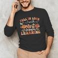 Fall In Love With Learning Autumn Teacher Thanksgiving Men's Long Sleeve T-Shirt, novelty gifts, funny gifts