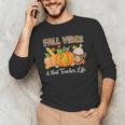 Fall Vibes And That Teacher Life Autumn Thanksgiving Men's Long Sleeve T-Shirt, novelty gifts, funny gifts Fall Vibes And That Teacher Life Autumn Thanksgiving Men's Long Sleeve T-Shirt, novelty gifts, funny gifts