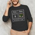 First Caffeinate Then Educate I Am Earning A Break Teacher Men's Long Sleeve T-Shirt, novelty gifts, funny gifts