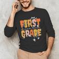First Grade Dream Retro Team Fall Halloween Spooky Teachers Men's Long Sleeve T-Shirt, novelty gifts, funny gifts