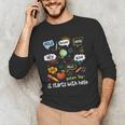 Friendship Inclusion Language Teacher It Starts With Hello Men's Long Sleeve T-Shirt, novelty gifts, funny gifts Friendship Inclusion Language Teacher It Starts With Hello Men's Long Sleeve T-Shirt, novelty gifts, funny gifts