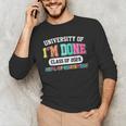 Fun University Of I'm Done Class Of 2025 Teacher Retirement Men's Long Sleeve T-Shirt, novelty gifts, funny gifts