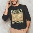 Geography Teacher Easily Distracted By Maps Men's Long Sleeve T-Shirt, novelty gifts, funny gifts Geography Teacher Easily Distracted By Maps Men's Long Sleeve T-Shirt, novelty gifts, funny gifts