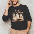 Ghost Are You Fall-O-Ween Directions Teacher Halloween Men's Long Sleeve T-Shirt, novelty gifts, funny gifts