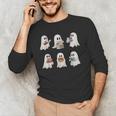 Ghost Reading Books Teacher Halloween Librarian Cute Boook Men's Long Sleeve T-Shirt, novelty gifts, funny gifts Ghost Reading Books Teacher Halloween Librarian Cute Boook Men's Long Sleeve T-Shirt, novelty gifts, funny gifts