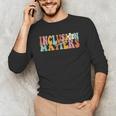 Gnoovy Vintage Inclusion Matters Special Education Teacher Men's Long Sleeve T-Shirt, novelty gifts, funny gifts