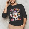 Groovy Teaching My Boos Teacher Ghost Halloween Teacher Men's Long Sleeve T-Shirt, novelty gifts, funny gifts Groovy Teaching My Boos Teacher Ghost Halloween Teacher Men's Long Sleeve T-Shirt, novelty gifts, funny gifts