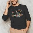 Groovy Tiny Human Tamer Floral Kindergarten Teacher Men's Long Sleeve T-Shirt, novelty gifts, funny gifts Groovy Tiny Human Tamer Floral Kindergarten Teacher Men's Long Sleeve T-Shirt, novelty gifts, funny gifts
