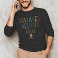 Growth Mindset Shirt For Teacher Mistakes Help Us Grow Men's Long Sleeve T-Shirt, novelty gifts, funny gifts