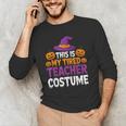 Halloween Costumes For Teachers Tired Teacher Costume Tee Men's Long Sleeve T-Shirt, novelty gifts, funny gifts