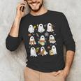 Halloween Ghost Playing Musical Instruments Music Teacher Men's Long Sleeve T-Shirt, novelty gifts, funny gifts Halloween Ghost Playing Musical Instruments Music Teacher Men's Long Sleeve T-Shirt, novelty gifts, funny gifts