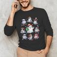 Halloween PE Teacher Ghost Playing Sports Physical Education Men's Long Sleeve T-Shirt, novelty gifts, funny gifts