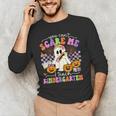 Halloween Teacher You Can't Scare Me I Teach Kindergarten Men's Long Sleeve T-Shirt, novelty gifts, funny gifts