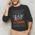 Halloween Teacher Creepin It Real With My 4th Grade Monsters Men's Long Sleeve T-Shirt, novelty gifts, funny gifts Halloween Teacher Creepin It Real With My 4th Grade Monsters Men's Long Sleeve T-Shirt, novelty gifts, funny gifts