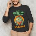 Halloween Teacher Librarian Monster Reading Books Men Women Kids Men's Long Sleeve T-Shirt, novelty gifts, funny gifts Halloween Teacher Librarian Monster Reading Books Men Women Kids Men's Long Sleeve T-Shirt, novelty gifts, funny gifts