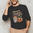 Halloween Teacher Phonemes Graphemes Caffeine Coffee Lover Men's Long Sleeve T-Shirt, novelty gifts, funny gifts