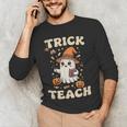Halloween Teacher Shirts Women School Trick Or Teach Groovy Men's Long Sleeve T-Shirt, novelty gifts, funny gifts Halloween Teacher Shirts Women School Trick Or Teach Groovy Men's Long Sleeve T-Shirt, novelty gifts, funny gifts