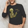 Halloween Teacher Six Seven 6 7 Skeleton Spooky Costume Men's Long Sleeve T-Shirt, novelty gifts, funny gifts Halloween Teacher Six Seven 6 7 Skeleton Spooky Costume Men's Long Sleeve T-Shirt, novelty gifts, funny gifts