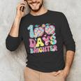 Happy 100th Day Of School 100 Days Brighter Teachers Kids Men's Long Sleeve T-Shirt, novelty gifts, funny gifts