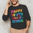 Happy 100th Day Of School Teacher Student 100 Days Tie Dye Men Women Kids Men's Long Sleeve T-Shirt, novelty gifts, funny gifts