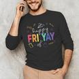 Happy Fri Yay Teacher Friday For Men Women Men's Long Sleeve T-Shirt, novelty gifts, funny gifts