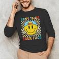 Happy To See Your Face Hippie Smile Back To School Teachers Men's Long Sleeve T-Shirt, novelty gifts, funny gifts Happy To See Your Face Hippie Smile Back To School Teachers Men's Long Sleeve T-Shirt, novelty gifts, funny gifts