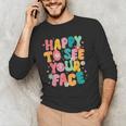 Happy To See Your Face Teacher Disco Ball Back To School Men's Long Sleeve T-Shirt, novelty gifts, funny gifts Happy To See Your Face Teacher Disco Ball Back To School Men's Long Sleeve T-Shirt, novelty gifts, funny gifts