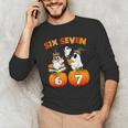 Haunted By 67 Boo Ghost Pumpkin Halloween Teacher Men's Long Sleeve T-Shirt, novelty gifts, funny gifts