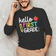 Hello First Grade Team 1st Grade Back To School Teacher Kids Men's Long Sleeve T-Shirt, novelty gifts, funny gifts Hello First Grade Team 1st Grade Back To School Teacher Kids Men's Long Sleeve T-Shirt, novelty gifts, funny gifts