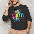 Hello Sixth Grade Cute Back To School 6th Grade Teacher Kids Men's Long Sleeve T-Shirt, novelty gifts, funny gifts