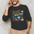 Hello Word In Different Languages Travel And Teacher Lover Men's Long Sleeve T-Shirt, novelty gifts, funny gifts Hello Word In Different Languages Travel And Teacher Lover Men's Long Sleeve T-Shirt, novelty gifts, funny gifts