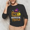 Hocus Pocus Everybody Focus Halloween Teacher Men Women Kids Men's Long Sleeve T-Shirt, novelty gifts, funny gifts