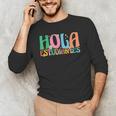 Hola Estudiantes Maestra Back To School Spanish Teacher Men's Long Sleeve T-Shirt, novelty gifts, funny gifts Hola Estudiantes Maestra Back To School Spanish Teacher Men's Long Sleeve T-Shirt, novelty gifts, funny gifts