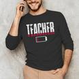 Humor Teacher Empty Battery Power Men Women Men's Long Sleeve T-Shirt, novelty gifts, funny gifts Humor Teacher Empty Battery Power Men Women Men's Long Sleeve T-Shirt, novelty gifts, funny gifts