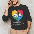 IEP I Encourage Progress Special Education School Teacher Men's Long Sleeve T-Shirt, novelty gifts, funny gifts