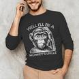 Well I'Ll Be a Monkey's Uncle Teacher And Student Men's Long Sleeve T-Shirt, novelty gifts, funny gifts Well I'Ll Be a Monkey's Uncle Teacher And Student Men's Long Sleeve T-Shirt, novelty gifts, funny gifts