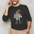 I'm The Science Teacher Elf Family Matching Group Christmas Men's Long Sleeve T-Shirt, novelty gifts, funny gifts
